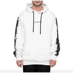 Left Right Clothing Crescendo Unisex White Hoodie Size M